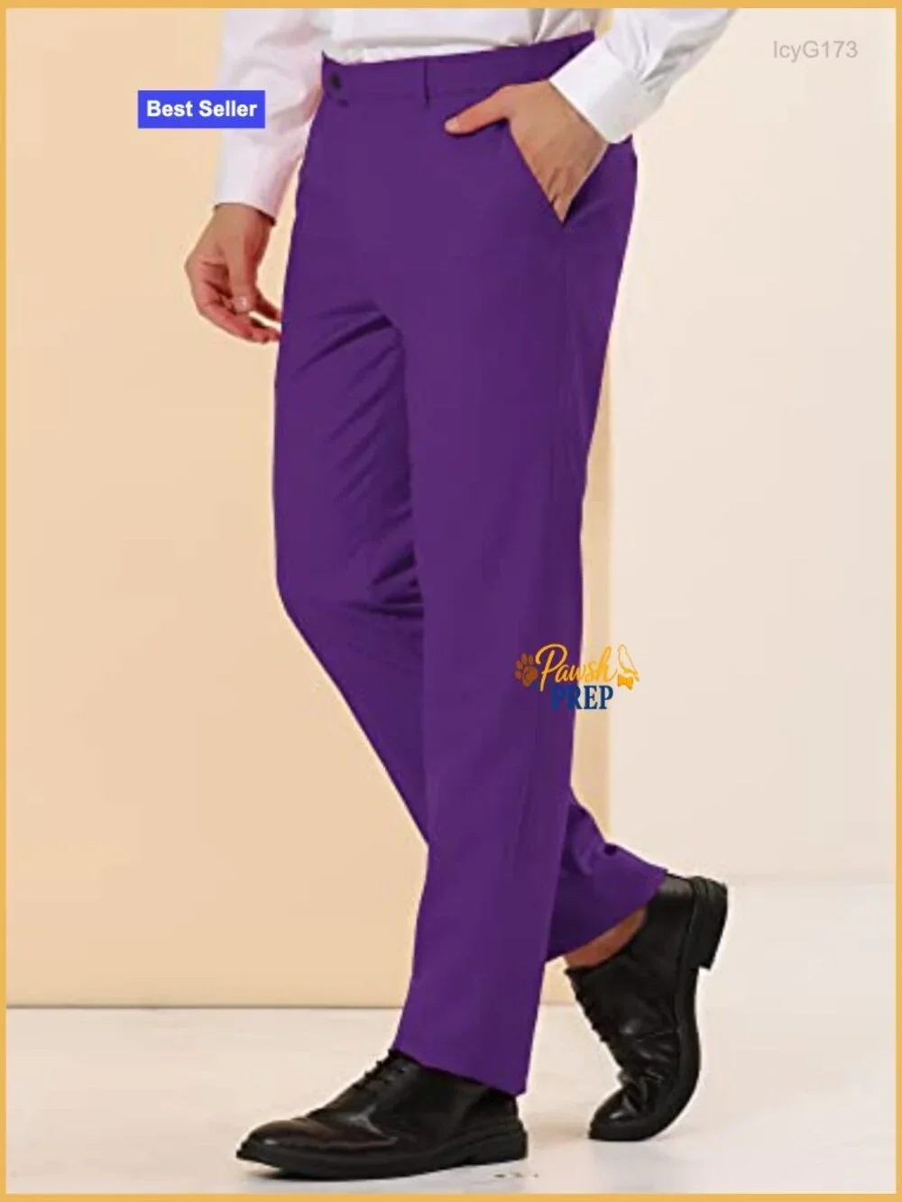 Slim Fit Flat Front Chino Dress Pants Business Wedding